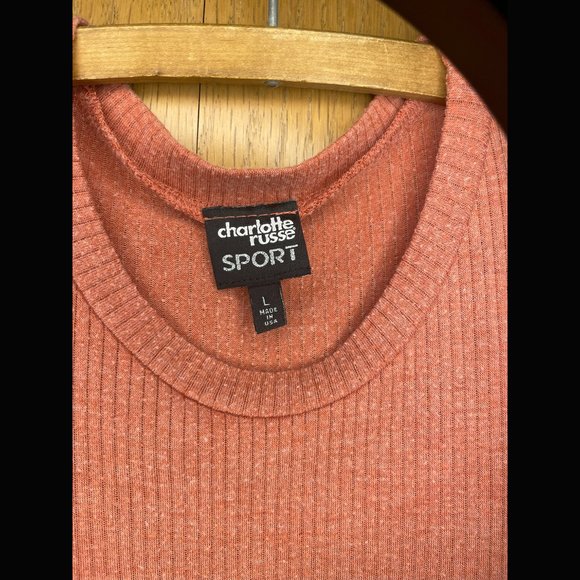 Charlotte russe Pink Sport Tank with Slit Sides Size L - Picture 5 of 6